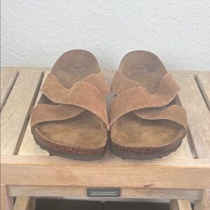 Rip Curl Stella Slip On Brown Suede Leather Sandals Size 8 Women’s